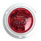Truck-Lite 30 Series, High Profile, Led, Red Round, 8 Diode, Marker Clearance Light, Pc, Gray Polycarbonate 30279R - alternate 3